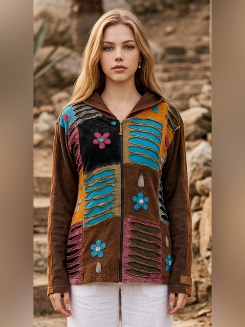 Rare Kyber Outerwear Brown Hooded Sweatshirt